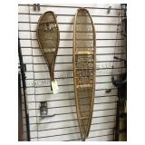 Vintage snowshoes set, 50 in L. , leather and