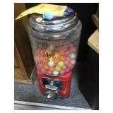 Vintage Acorn 1 cent gum ball machine, glass top,