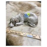 Lladro dog figure, 9.5 in L.