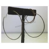 2 - pairs of sterling hoop earrings