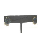 Pair of 14k gold & Topaz earrings