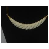 14k gold & ivory necklace