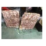 Pr Argonite stone wall lamps, each approx. 17 x