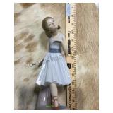 Lladro figurine, ballerina in a blue dress