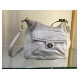 Coach Taupe leather front pouch Hobo bag