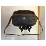 Bally black and brown leather shoulder bag, Made