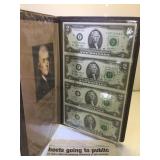2003 sheet of 4 uncut $2 FRN