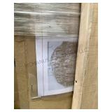 Pr Argonite stone wall lamps, each approx. 17 x