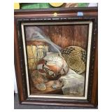 Framed painting on board by Bea Ritchey approx.