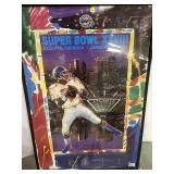 Framed Super Bowl XXVII dedicated signed by Peter