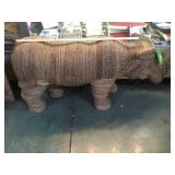 Wicker Rhinoceros, from Home Goods ,with tag