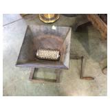 Antique fruit crusher, hand crank, good working