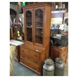 Antique Victorian bookcase secretary, 2 pc , 41