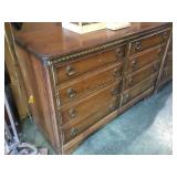Vintage Jamestown 8 drawer chest, oak case w/