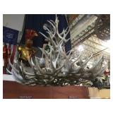 Huge vintage deer antler chandelier ,( matches