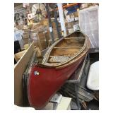 Vintage Old Town Canoe, wood, 16 ft, was