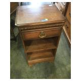 Oak Jamestown  furniture night stand, one drawer,