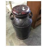 Vintage milk can with cover
