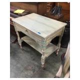 Antique Eastlake table , paint over oak  Ca 1870s