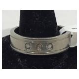 Titanium Diamond Gents Ring sz 11