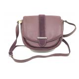 Kate Spade Burgundy Leather, Suede Trim flap