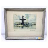 Numbered 2/10, Signed framed art 14in x 11in