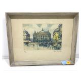 4/10 Numbered, Signed framed Ed Cortes art 14in x