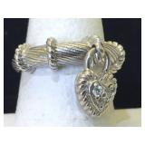 Sterling Silver Judith Ripka Ring - size 7