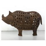Metal Rhinoceros 15x9 in.