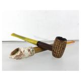 2 tabacco pipes. .