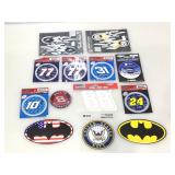Assorted Decals. Racing, sports, batman and more.
