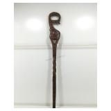 Wood carved cane
