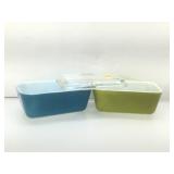 Pyrex fridgies storage containers with one lid