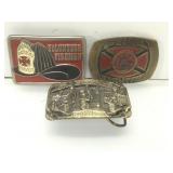 3 belt buckles