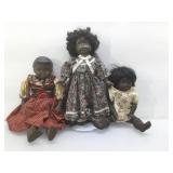 3 Vintage Porcelain dolls 16in the tallest