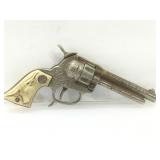 Replica Texan revolver with bull and horse