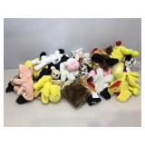 Bin filled with assorted hand puppets.
