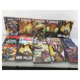 Assorted comic books.