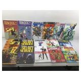 Assorted comic books.