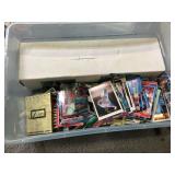 Bin of sports cards