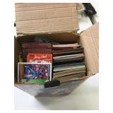 Box of sports cards