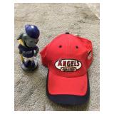 Autographed hat & bobble head