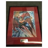 Superman chrome art framed