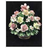 Capodimonte Floral Centerpiece Sculpture. Approx