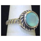 Sterling Silver with Opalescent Stone - size 6