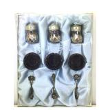 Vintage Sterling Silver Salt Dip and Shakers Set