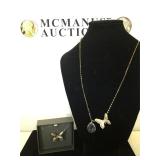 Gold Fillled 10k Butterfly necklaces