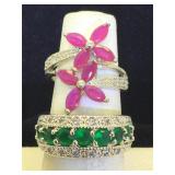 Sterling Rings sz 6 and 7