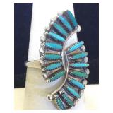 Zuni indian Ring Silver sz 6