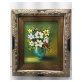 Framed painting on canvas signed by artist,